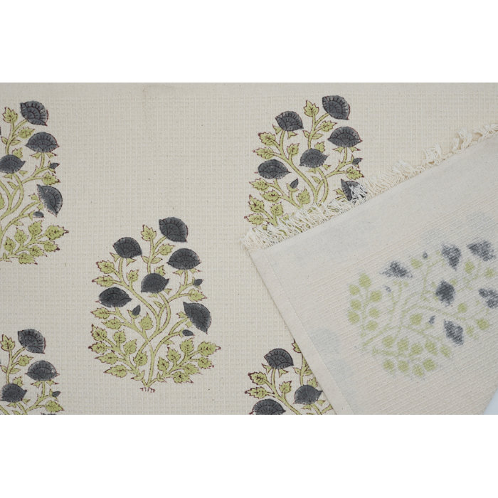 Lark Manor™ Block Print Waffle Weave Set of 6, 100 Cotton Fabric 17X32